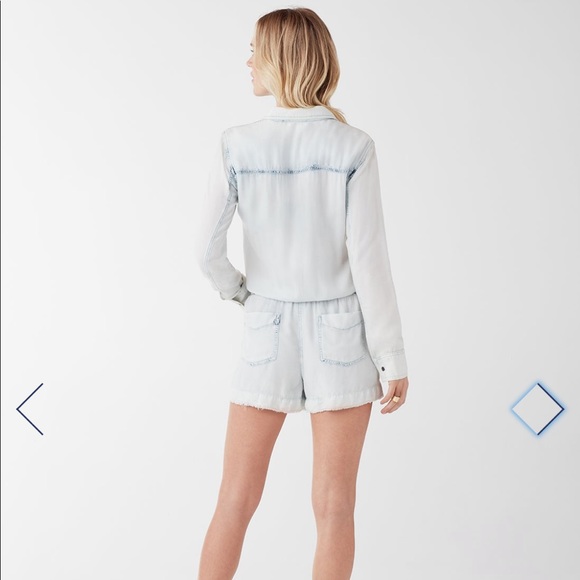 Splendid Indigo Dip Structured Romper - Picture 2 of 2